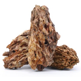 FISCAPE 3 Extra Large Natural Aquarium Rocks 10" to 12" Perfect Rocks for Aquariums, Landscaping Model,Tank Decoration, Amphibian Enclosures-Dragon Stones