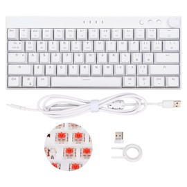 Mechanical Keyboard Three Modes 61 Keys RGB Backlight Wireless 2.4G Mechanical Gaming Keyboard for Office GamingRed Switch