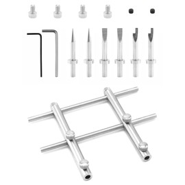 QWORK DSLR Camera Repair Tool Kit - 3/8" to 3-15/16" Lens Repair Set, Anti-Magnetic 3 Tips, 6 Screws & 2 Hexagon Wrenches for Canon, Nikon, Sony, Olympus Cameras