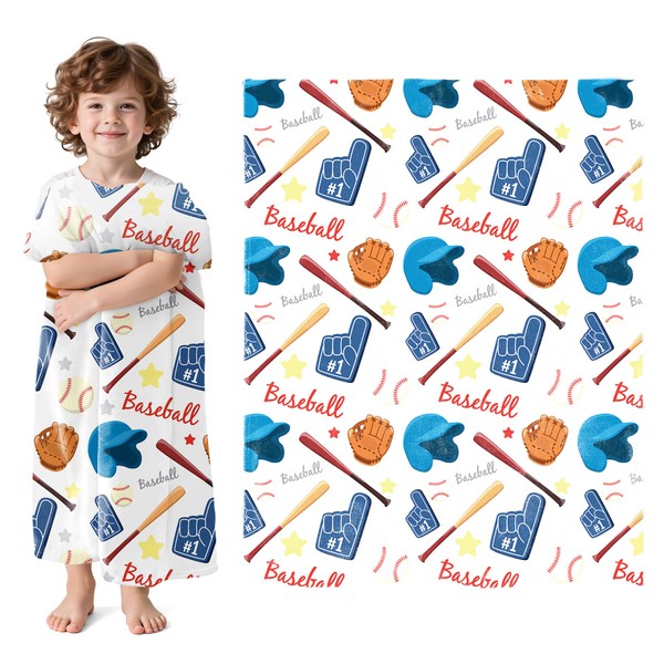 Wajade Baseball Gifts for Boys Girls - Baseball Blanket Birthday