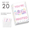 YLKJSTYS Playground Birthday Party Invitations, Birthday Invitations Girl (20 Cards