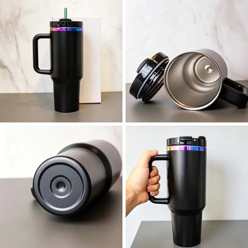 Rainbow Plated 40oz Tumbler Cover for Back to School with