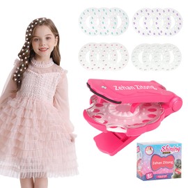 Hair Bedazzler Kit, Diamond Hair Machine, with 180 Hair Glitter Gems, Hair Jewellery Machine, Glitter Stones Hair, Hair Gemstone Styler, for Girls, Children, Women (B)