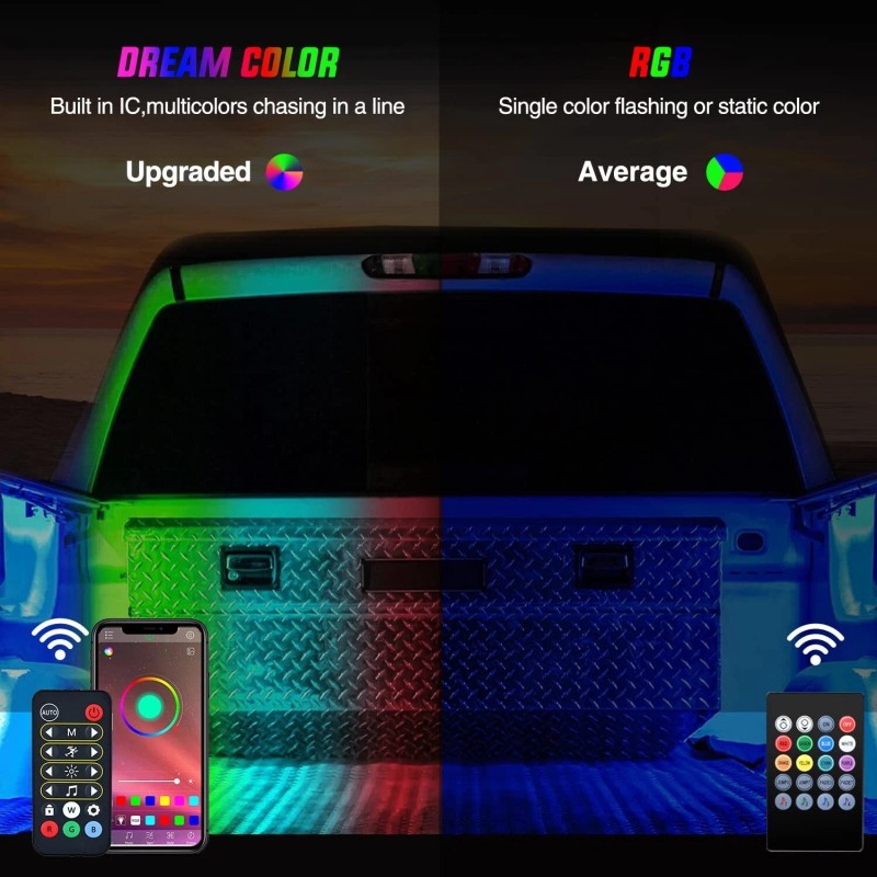 Nilight 2PCS 60 inch Truck Bed Lighting Truck Bed Light