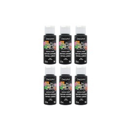 Decoart PAA05501 Crafter's Acrylic Paint 2oz Black 6pc