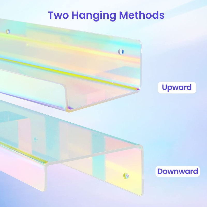 upsimples Acrylic Shelves for Wall Decor, 15" Display Shelf for