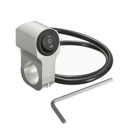 CGEAMDY Motorcycle Handlebar Switch, Motorcycle Waterproof Handlebar Switch Headlight, Handlebar Motorcycle Headlight Switch 22 mm Fog Light Switch (Silver)