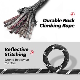 PoyPet Dog Leash 5 Feet for Small Medium and Large Dogs Reflective Heavy Duty Padded Rubber Handle 360° No Tangles（Black）