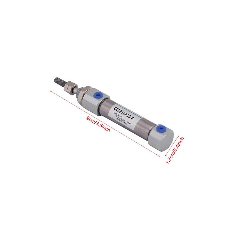 Max. 1 Mpa double-acting stroke 15 mm / 0.6 inch