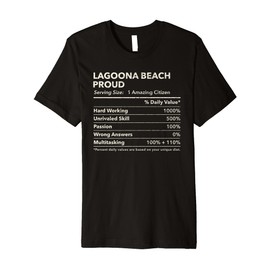 Lagoona Beach, Minnesota Proud Nutrition Facts Premium T-Shirt