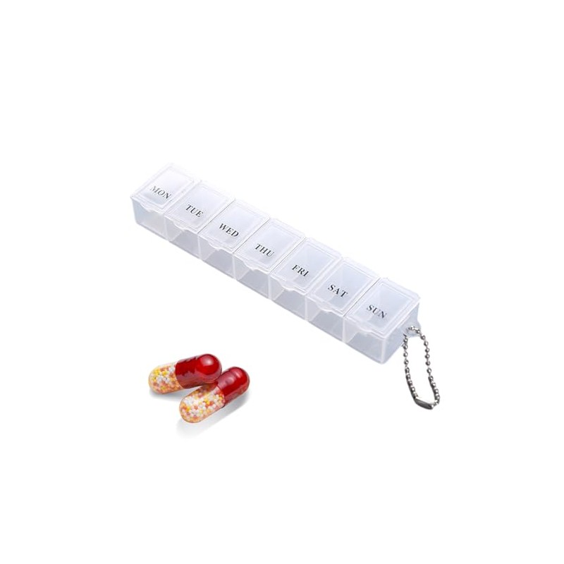 Pill Box 7 Days Transparent Organiser Box, Stylish Organiser Storage,