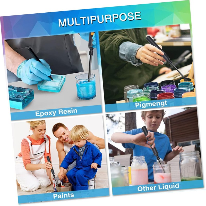 Cabilock 1 Set Resin Mixer Paddles Epoxy Paint Mixer Attachment