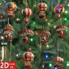 10 Bales De Ar Quente De Natal De Madeira 2d
