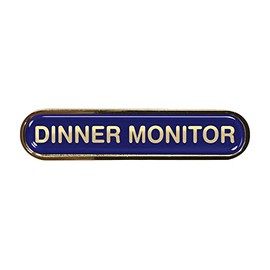 Capricornone Dinner Monitor Blue Gel Domed School Bar Badge