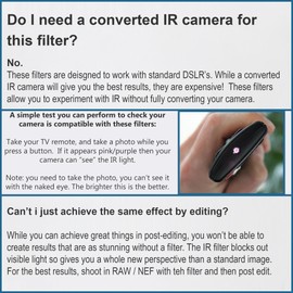 MaD Cameras 49mm R72 IR Infrared Photography Filter, 720nm Pass Special Effect Filter for SLR/DSLR Camera