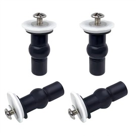 4 Pack Universal Toilet Seat Bolts and Hinge Screws, Top Mounting Fixings Kit with Expanding Rubber Top Nuts, Replacement Screws for 14-16mm Hole Toilet Seat Repair