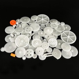 91PCS Module 0.5 Plastic Gears Single Gear Reduction Gear Small Motor Gears for DC Motor RC Car Truck Robot Helicopter DIY Model Toy Gear Replacement Part (91)