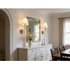 PERMO Antique Goose-Neck Wall Sconce with White Fabric Shade Hardwired