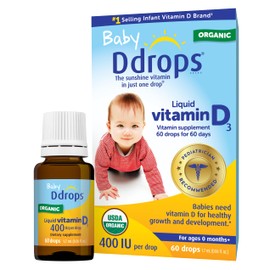 Ddrops Ddrops Baby 400 IU, Vitamin D, 60 Drops 1.7mL (0.06 Fl. Oz (Pack of 1))
