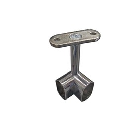 90 Degree Bracket Heavy Duty Wardrobe Corner Closet Rod Support Bracket, Silvery, Stainless Steel (2)