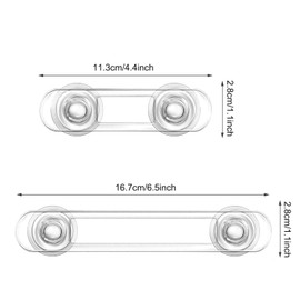 Baby Proofing 10 PCS Child Safety Locks, Child Proof Cupboard Locks, Child Locks for Kitchen Cupboards, Child Cupboard Locks,Transparent Baby Child Proof Cupboard Locks (5 PCS 11.3cm, 5 PCS 16.7CM)