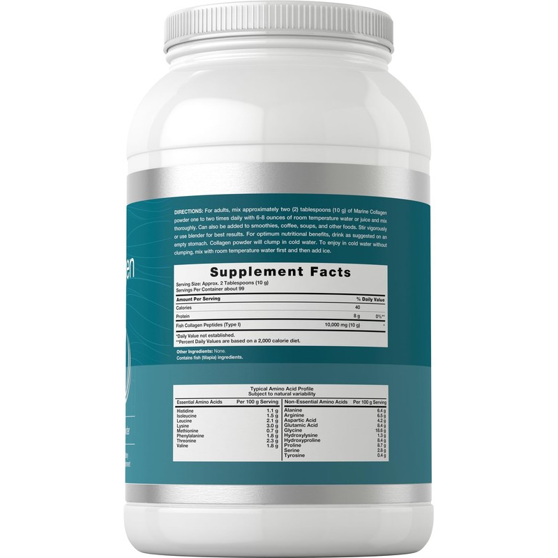Horbäach Marine Collagen Peptides Powder 2.2 lb | for Skin,