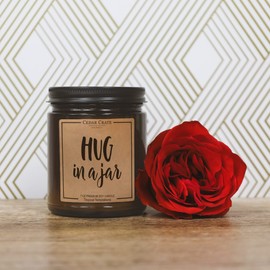 Hug in A Jar - Best Friend, Friendship Gift for Women, Men, Birthday Gift for her, Him, Candle, Thank You, Inspirational Gifts for Her, Encouragement, Friendship Candles, Scented Soy Candle