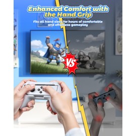 FYOUNG Handle Holder for JoyCon Switch & Switch OLED Model, Controller Grip for JoyCon Holder Accessories - White (Pack of 2)