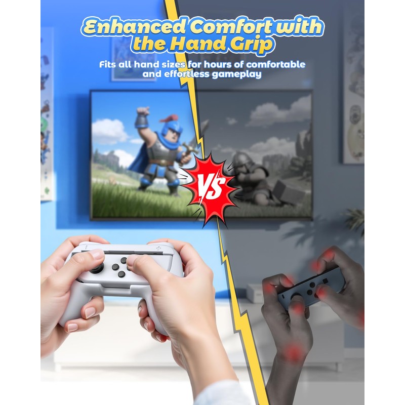 FYOUNG Handle Holder for JoyCon Switch & Switch OLED Model,