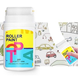 White Paint for Wall Touch up Paint for Walls, Portable Small Roller Brush Wall Repair Tool - No Extra Tools Required, Low VOC