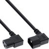 InLine C13 to C14 90 Degree Angled Power Cable Black,