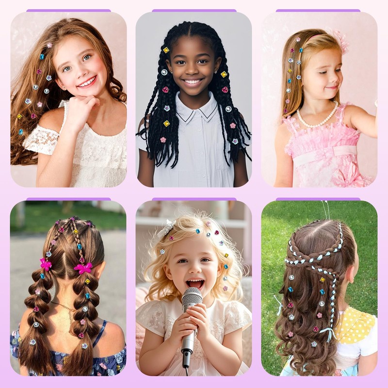 ADXVR Hair Gem Stamper Toys with Reusable Diamonds, Gifts for