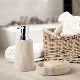 Tatay Saigon Soap Dish, Polyresin, Beige, One Size