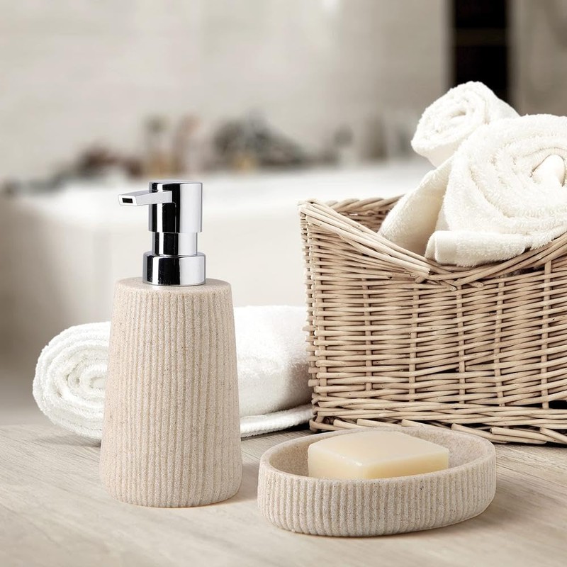 Tatay Saigon Soap Dish, Polyresin, Beige, One Size