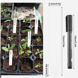 Greaner Plant Tags 50PCS, 6 Inch Plastic Garden Labels, Plant Markers for Plants Waterproof, Plant Name Tags for Indoor Outdoor Plants, Plant Name Stakes for Vegetable, Herb, Flower, Tree, Seedling