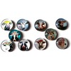 COW Animal Glass PUSH PIN Set - 10pc Handmade Decorative