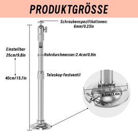 YedZen Projector Mount Ceiling, Universal Wall Mount Projector Ceiling Mount Extendible 25-40 cm and 360° Swivel, Aluminium Alloy Projector Mount for Mini Projector