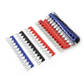 YXQ 100V 15A Jumper Block Terminal Strips Fork Type 12 Postions 15 Pcs