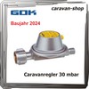 Vehicle Regulator 30 mbar + Hose 40 cm, Caravan, Motorhome,