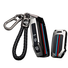 ontto Key Case Car Key Case Fits Kia ProCeed Sportage R GT Sorento Seltos Xceed K5 Ceed 2018-2022 Keyless Metal Key Case Protective Key Case Key Ring Accessories 3 Button-A Black