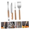 Mikinona 1Set Tools Set with Handles Grilling Tongs Fork Spatula