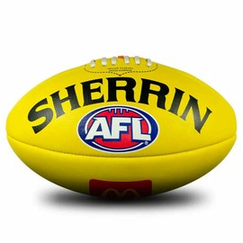 Sherrin AFL Replica Training Football, Yellow, Size 4