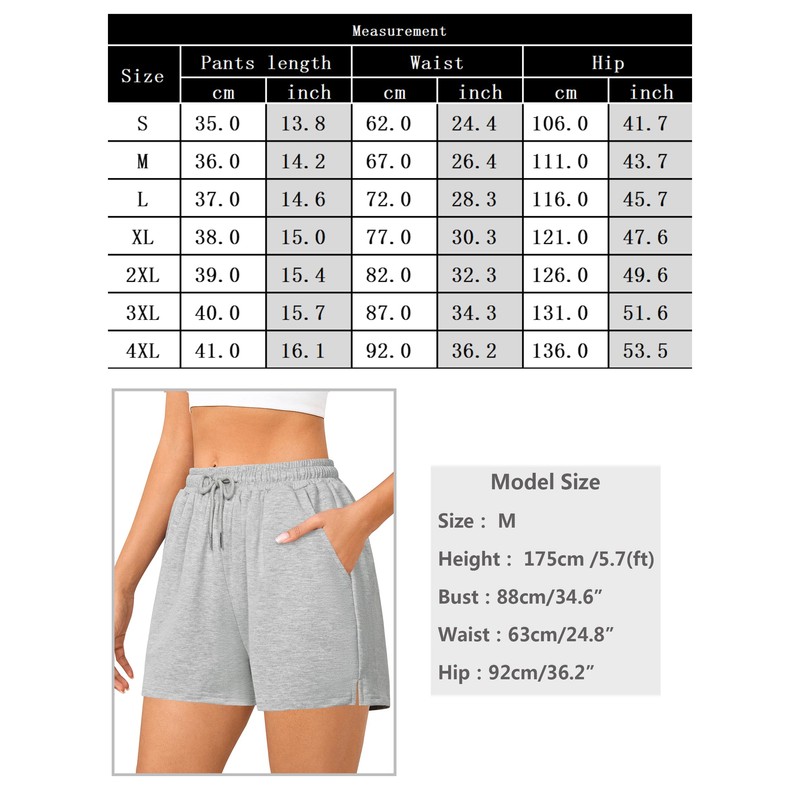 Quenteen - Pantalones cortos deportivos de algodón para mujer, de