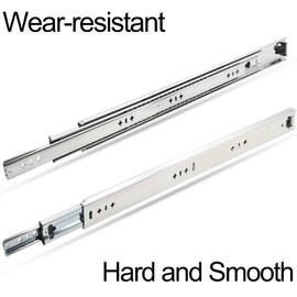 KCOLVSION 1 Pair 38 Inch 260 Lb Capacity Heavy Duty Drawer Slides(with Stainless Screws),Side Mount Undermount Full Extension 3 Fold Ball Bearing Stainless Steel Hardware Drawer Rails
