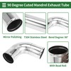 Motoforti 4" OD 90 Degree Mandrel Exhaust Tube with Bead
