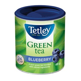 Tetley Blueberry Green Tea - 24 Tea Bags, 48 Grams, Contains Caffeine