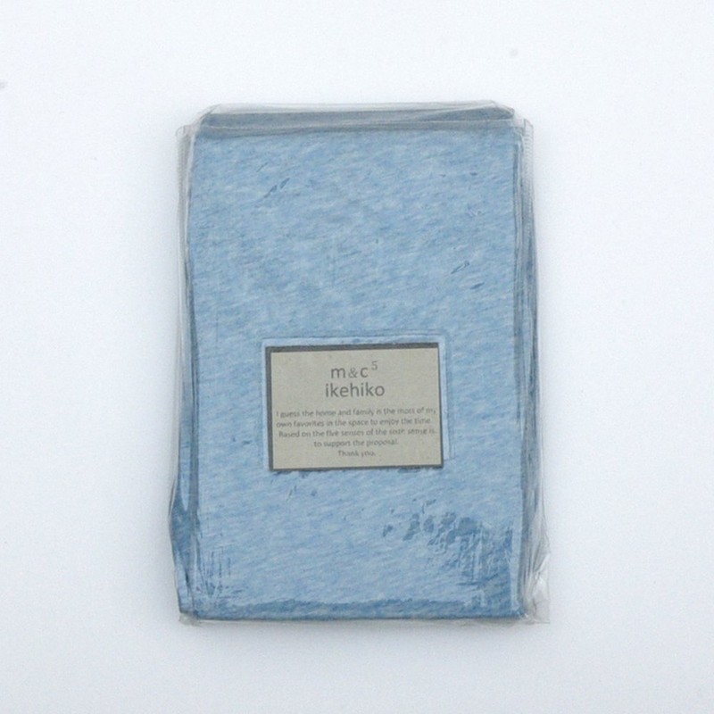 イケヒコ 布団カバー 無地 洗える オーガニックコットン使用 マドラス 枕カバー ブルー 43×63cm #1522299