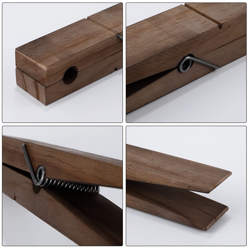 12 Inches Giant Clothespin with Adhesive Jumbo Wooden Clothespins Large