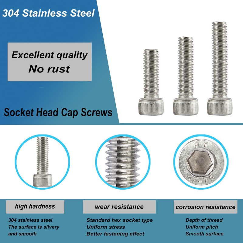 Joamang M6 x 60mm 65mm 70mm 75mm 80mm Socket Head