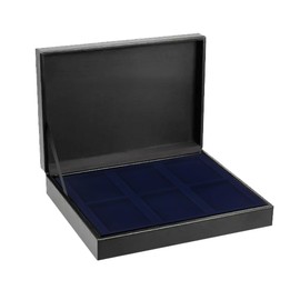 SAFE Gold Cassette Deluxe Case for 6 Gold Bars Made of Premium Black Leather Fibre Fabric